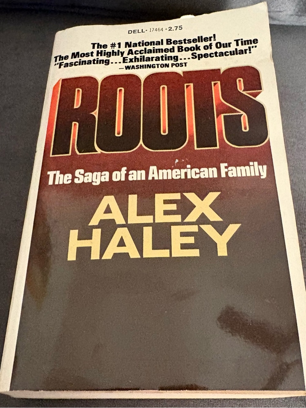 Alex Haley. Roots. The #1 National Bestseller. Retro. Vintage.  Printed in 1977